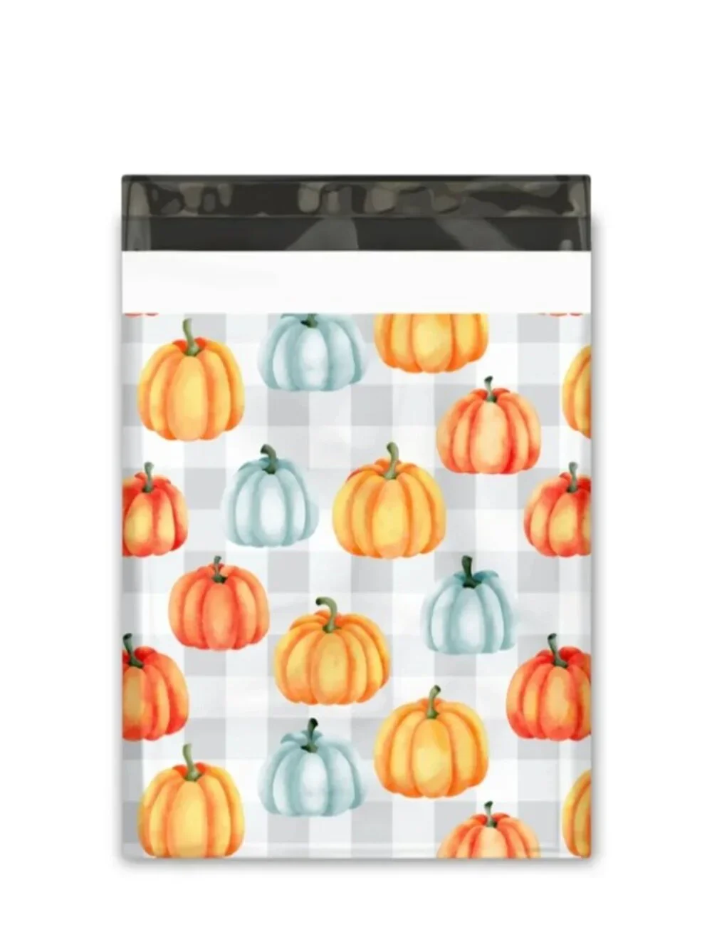 25 10x13 Poly Mailers Pumpkins Fall Harvest Shipping Envelopes Self Seal Bags